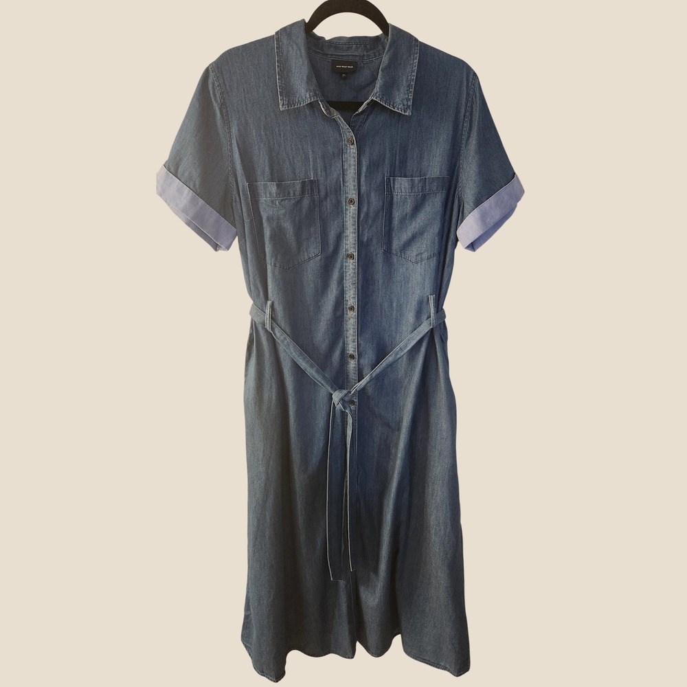 Denim Western Utility Midi Shirt Dress Universal Thread XL Autumn Teacher